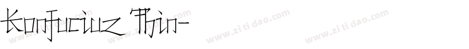 Konfuciuz Thin字体转换